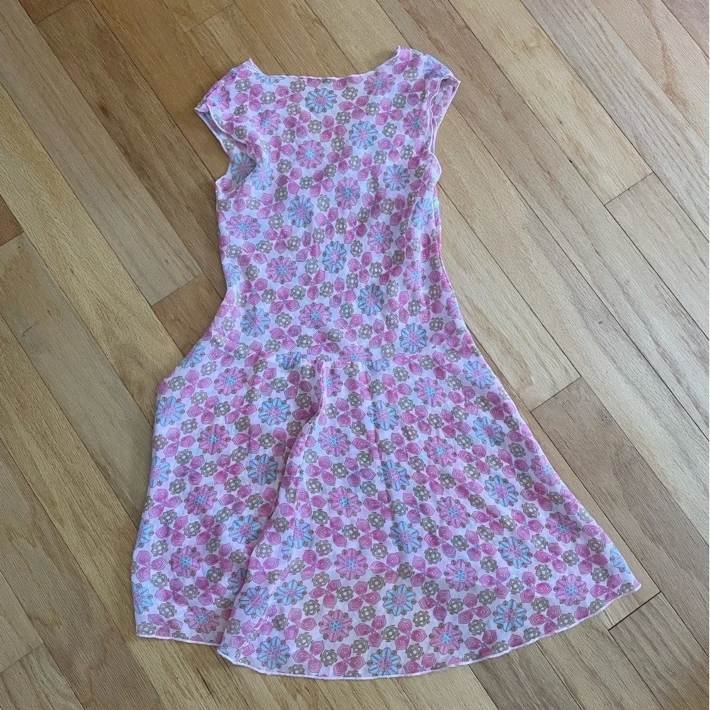 Girl Floral Sheer maxi boho dress v neck